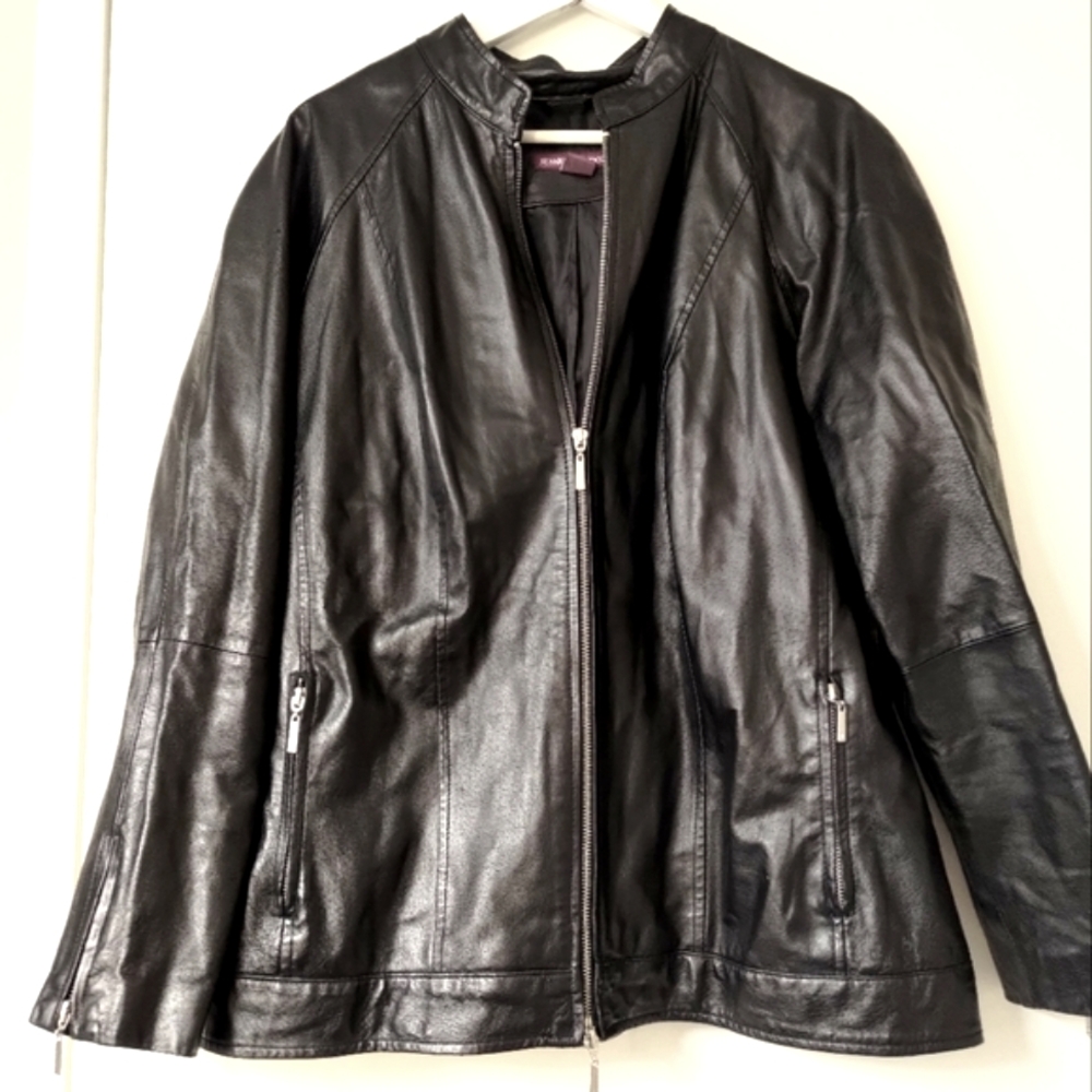 Jessica London Leather Jacket sz 16